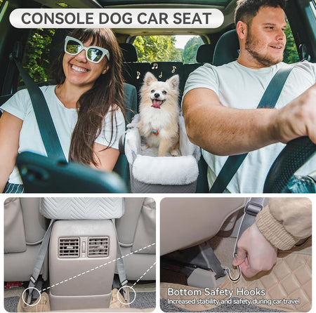 Petsfit Siège Auto pour Chat Chien, Panier Chat Voiture pour Petit Animal de Compagnie avec Crochets de Protection sûrs, Siège Auto de Voyage Amovible et Lavable pour Chien Chat